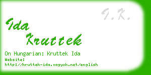 ida kruttek business card